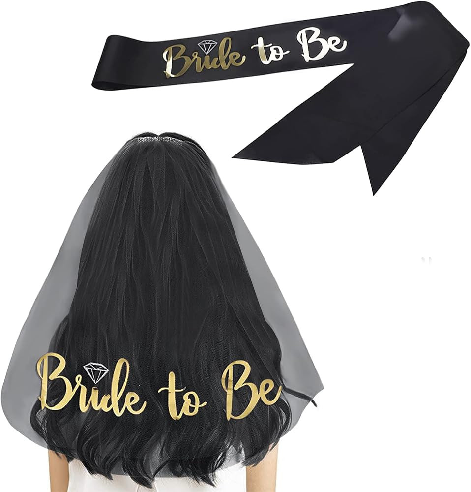 Halloween Costume Black Long Veil Tulle Bridal Wedding Cathedral Veil Headpiece | Amazon (US)