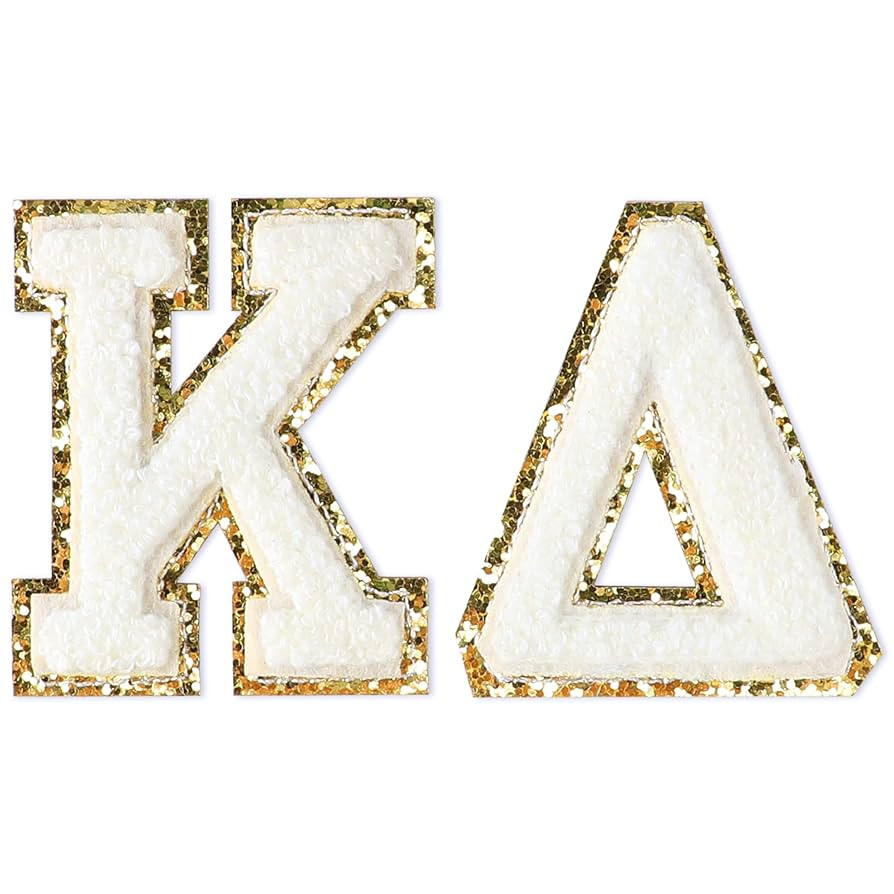 Sorority Shop Kappa Delta Chenille Letter Stickers - Adhesive Back, Set of 2 Greek Letters | Amazon (US)