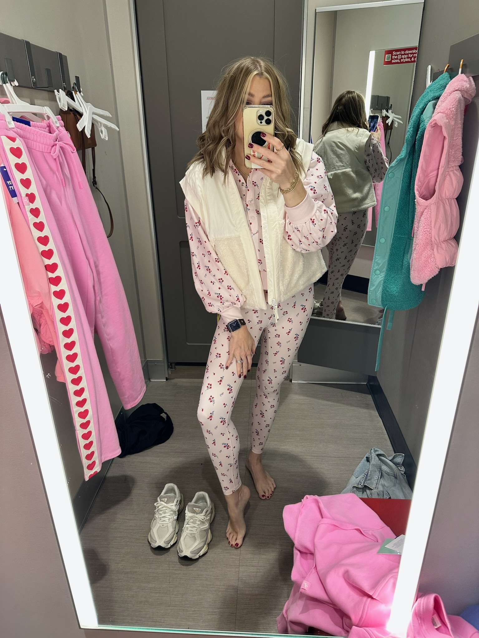 I love layering! This cozy Sherpa vest goes perfectly with this comfy floral set from Target! Perfect for running errands or school drop off outfit inspo! Valentine's Day outfit inspo winter fashion busy mom style boy mom fashion target finds target must haves thesavannahk

#LTKFindsUnder50 #LTKmomlife #LTKootd