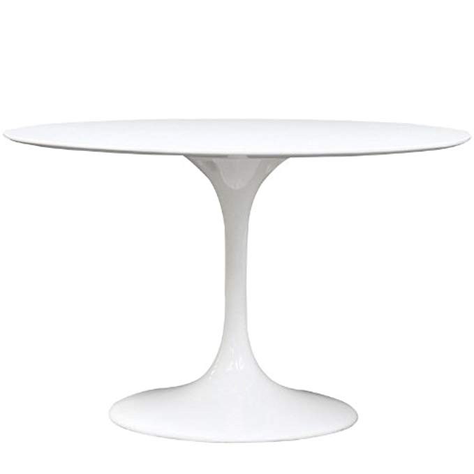 Modway Lippa 47" Round Dining Table in White | Amazon (US)