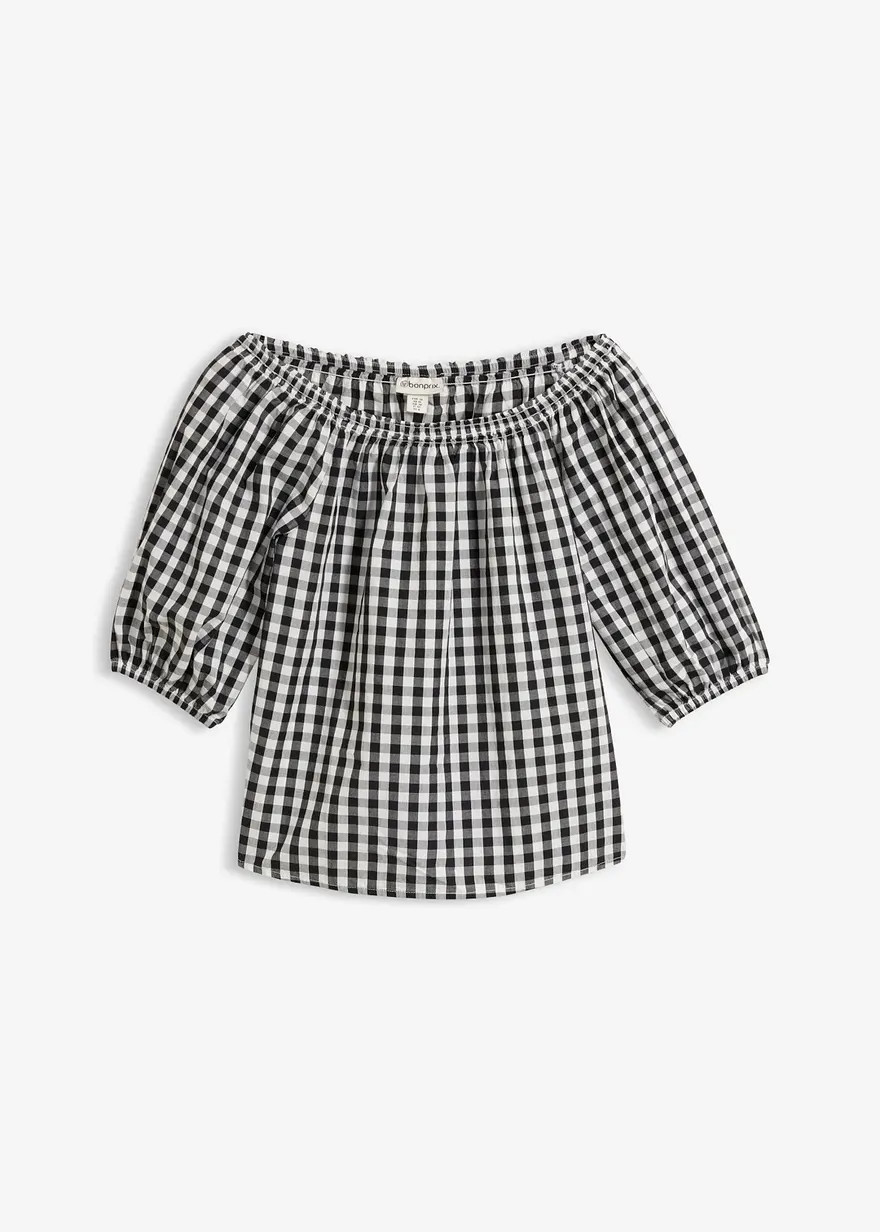 Carmenbluse aus reiner Baumwolle | Bonprix DE