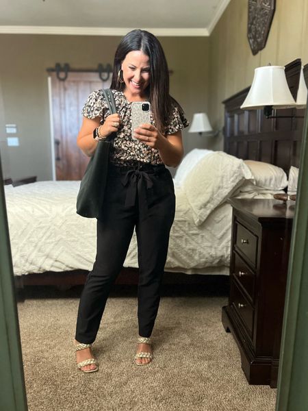 These paperbag pants are some of my favorite workwear pants. They feel like pjs! I love that they are petite friendly and have functional front pockets, perfect teacher outfit. These come in extended sizes, run tts, and are available in lots of colors. For reference I’m 5’2” and wearing a small. 

#LTKstyletip #LTKover40 #LTKworkwear