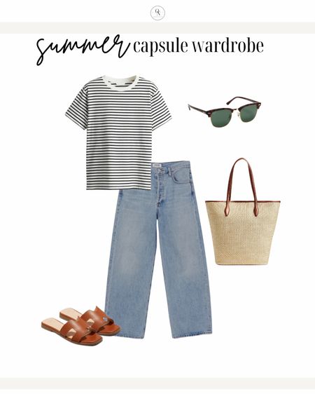 Summer is almost here! Summer and late spring outfit ideas from the summer capsule wardrobe. Here is the summer capsule checklist to make getting dressed easy this summer: 

basic white t-shirt (cropped from madewell)
ribbed tanks  (black + white)
blazers  (black + white)
striped t-shirt
button downs (white + blue)
Amazon two-piece linen set (short or long)
AG denim shorts
Levi’s ribcage white denim jeans
H&M trouser shorts (white + black)
Agolde wide leg denim jeans in disclosure 
cognac sandals (Hermes dupe at target)
black slides
woven heels
fashion sneakers
sunglasses (tortoise + black)
Madewell classic cognac tote
Madewell black mini handbag
Madewell straw bag
Amazon or Left on Friday black swimsuit
Abercrombie swimsuit cover-up

Summer outfits women, summer outfits casual, summer outfits cute, summer outfits classy, resort outfits, summer outfits for mom, summer capsule wardrobe, summer capsule women, summer outfits for work, summer outfits trendy, beach summer outfits, summer outfits jeans, white jeans summery, outfits with trouser shorts, summer outfits for vacation, vacation outfits, summer shorts, what to wear this summer, key staples to wear this summer, summer tops, summer shorts, summer looks 



#LTKxMadewell #LTKSeasonal