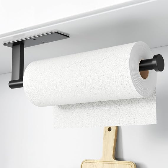 Paper Towel Holder Under Cabinet - Stainless Steel Paper Towel Holder Wall Mount, Self-Adhesive o... | Amazon (US)
