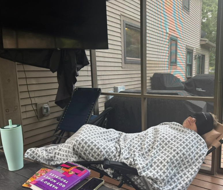 If you want to take a juicy nap outside then you must get the zero gravity chair. I also had a migraine this day so combining my nap on the chair with my Theraice was a game changer.  

 #LTKSeasonal #LTKHome