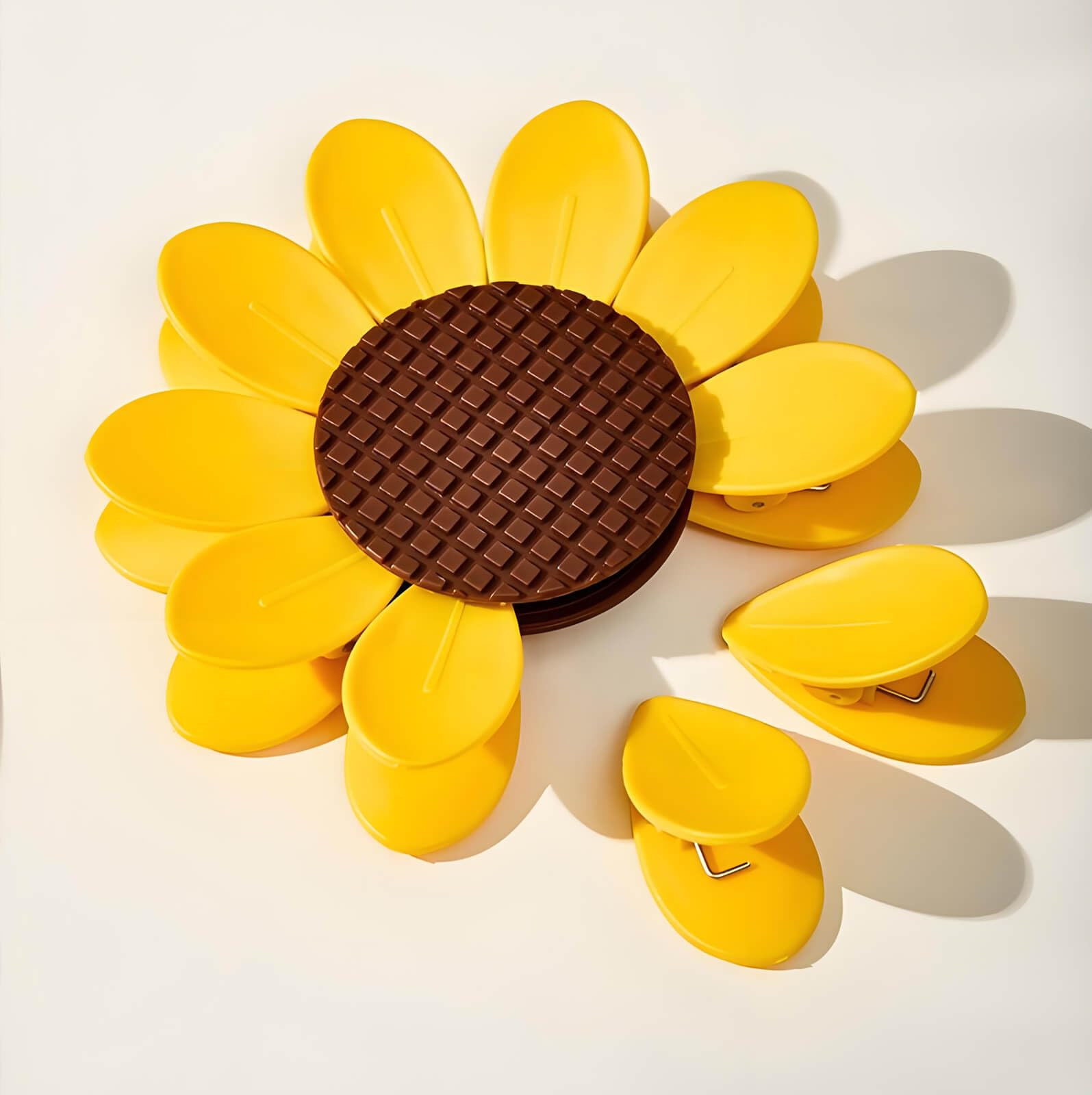 Sunflower Magnetic Bag Clips for Kitchen - 10 Reusable Petal Food Bag Sealer Clips with Magnetic ... | Amazon (US)