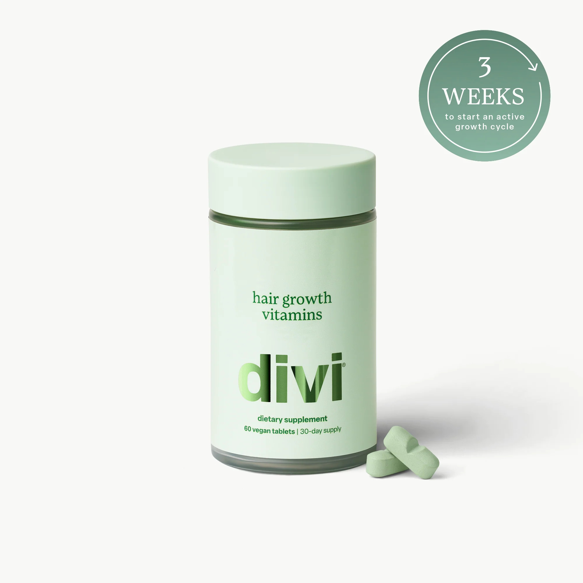 Divi Hair Growth Vitamins | Vegan Formula for Thicker Hair | Divi Official LLC