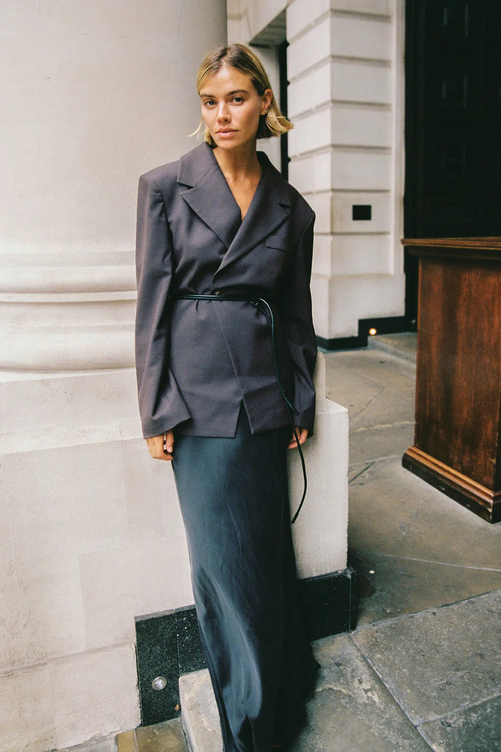 CHARLI BLACK SATIN MAXI SKIRT | DISSH