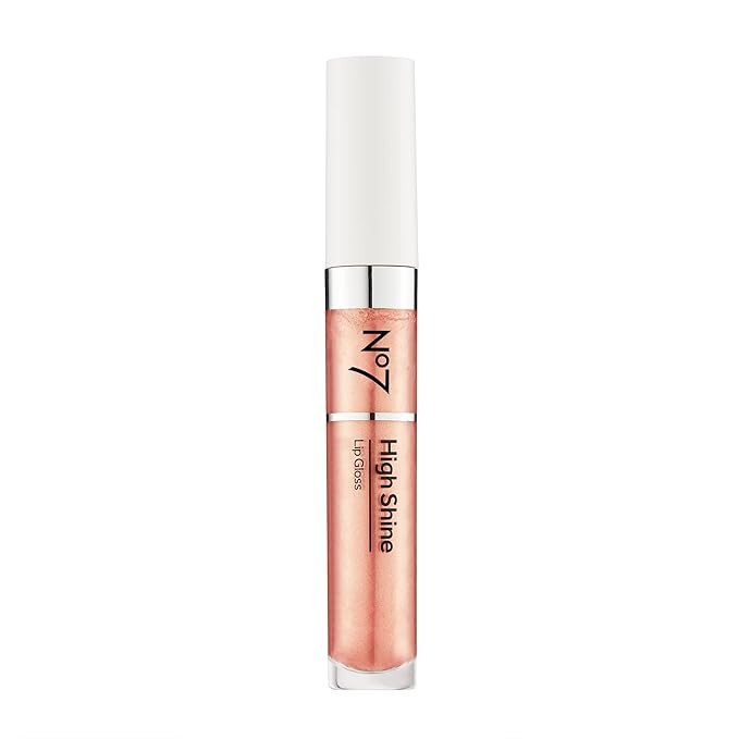 No7 High Shine Lip Gloss - Pink Latte - Moisturizing, High-Shine Lip Gloss with Jojoba Oil for Li... | Amazon (US)