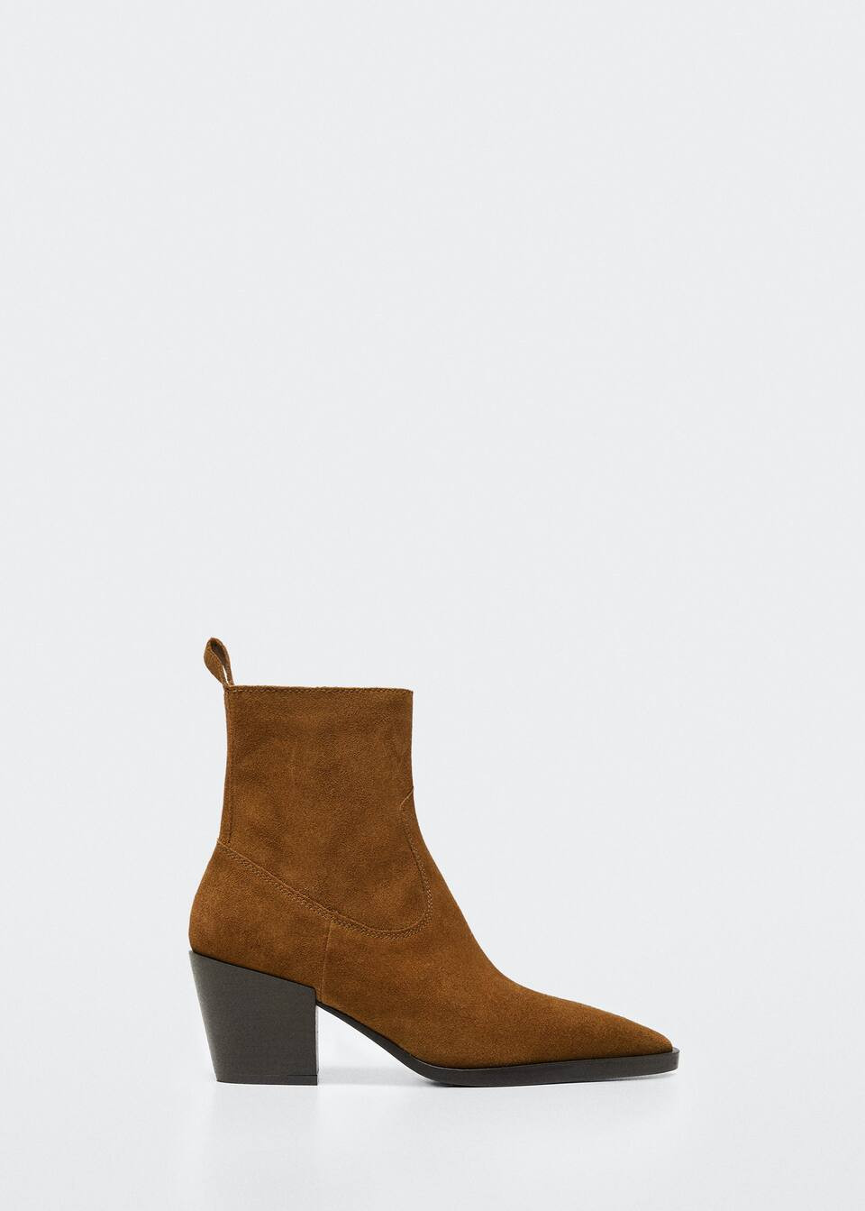 Heel leather ankle boot | MANGO (UK)