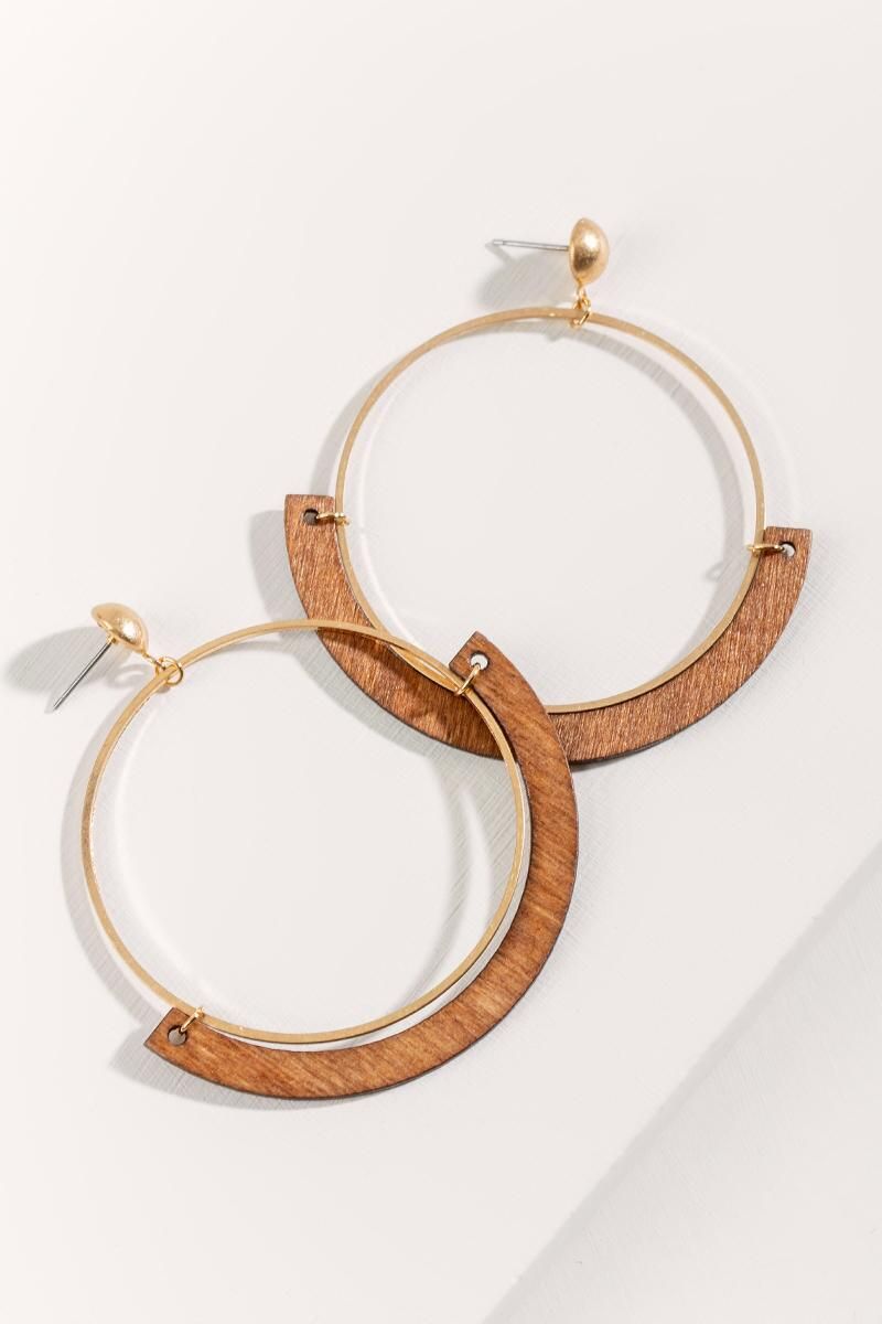 Aurora Wood Drop Earrings | Francesca’s Collections