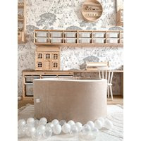 Ball Pit | 200 Balls Included Cotton Velvet Beige |Ball | Etsy (US)