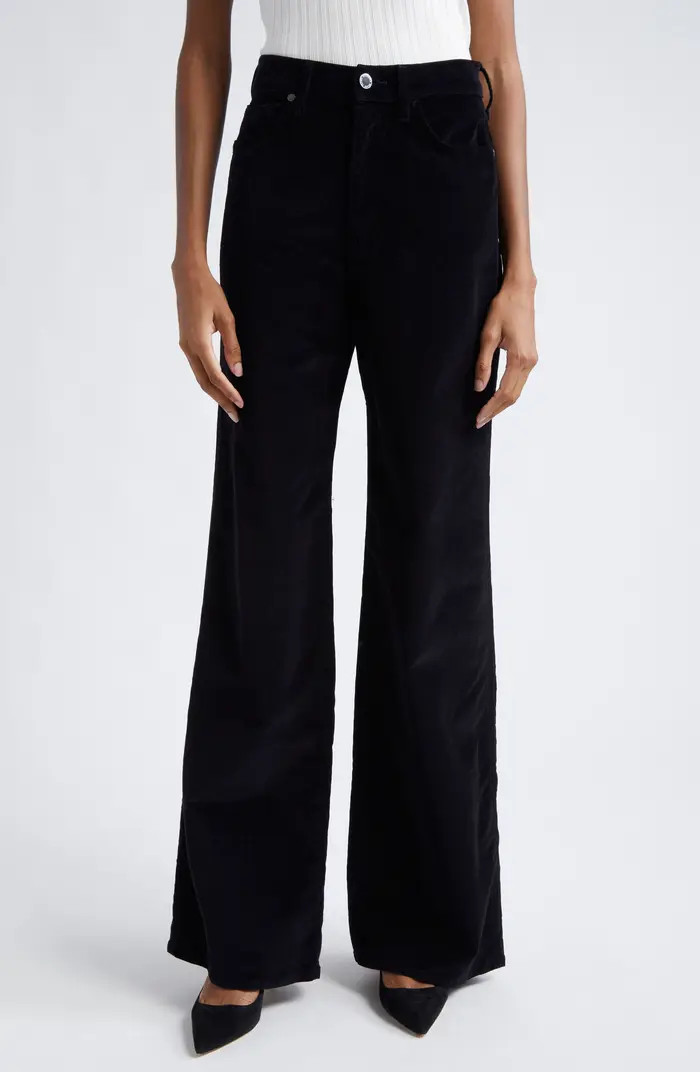 Veronica Beard Taylor Velvet High Waist Wide Leg Jeans | Nordstrom | Nordstrom