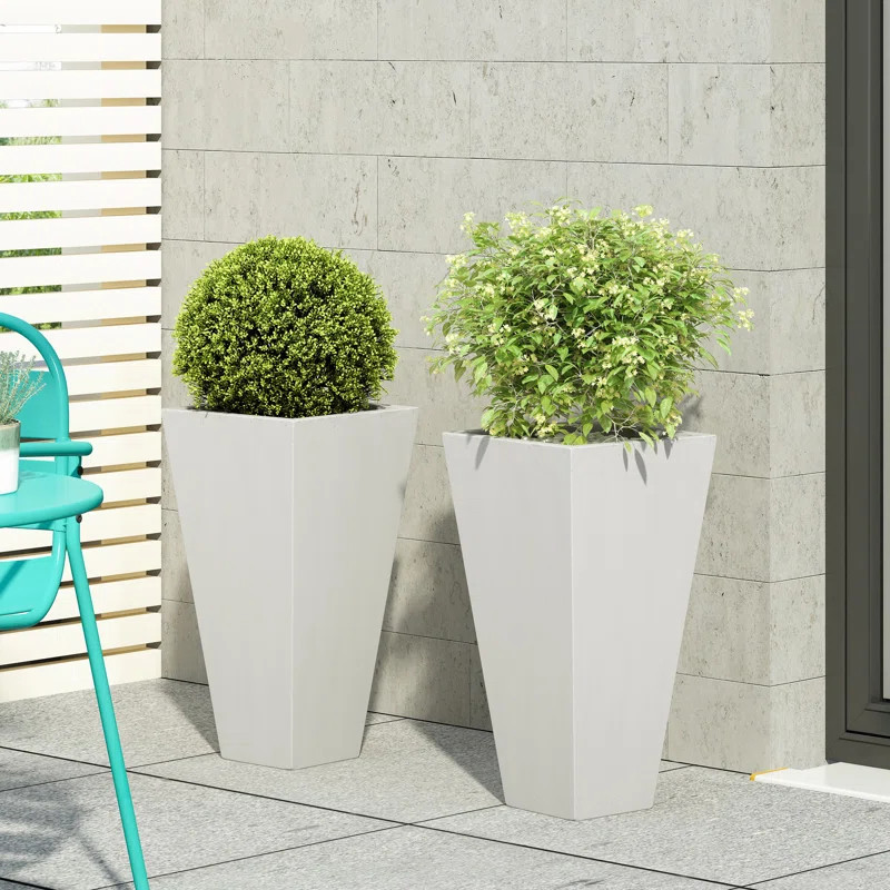 Massie 2 - Piece Lightweight concrete Pot Planter Set (Set of 2) | Wayfair Professional