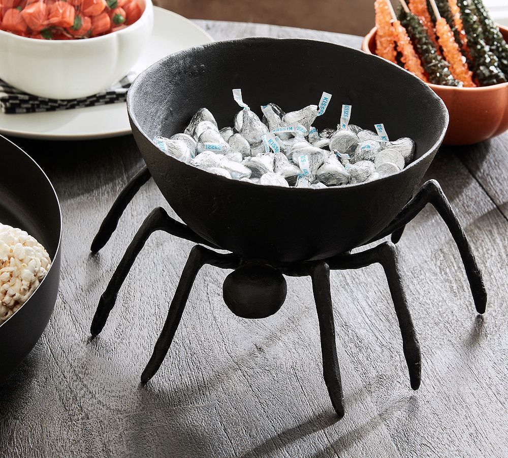 Trick or Treat Spider Metal Candy Bowl | Pottery Barn (US)