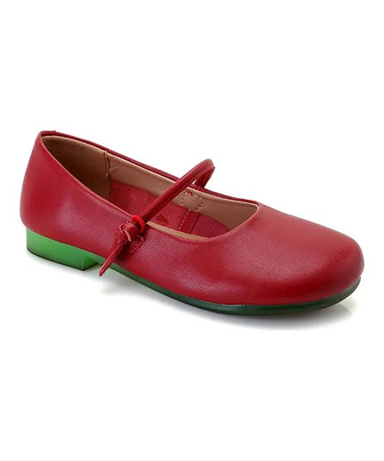 Rumour Has It Women's Ballet Flats Red - Red Leather Mary Jane - Women | Zulily