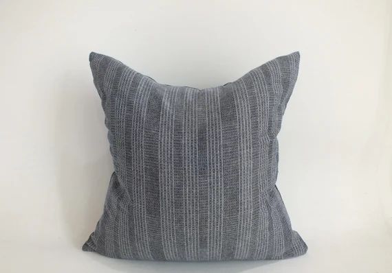Grey cotton and grey Hemp   Boho Sofa cushions Throw Pillows Decorative Accent Cover Striped  eth... | Etsy (US)