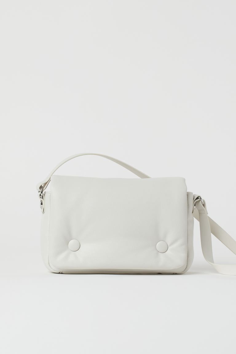 Shoulder bag in lightly padded imitation leather with a narrow shoulder strap and flap with a mag... | H&M (UK, MY, IN, SG, PH, TW, HK)