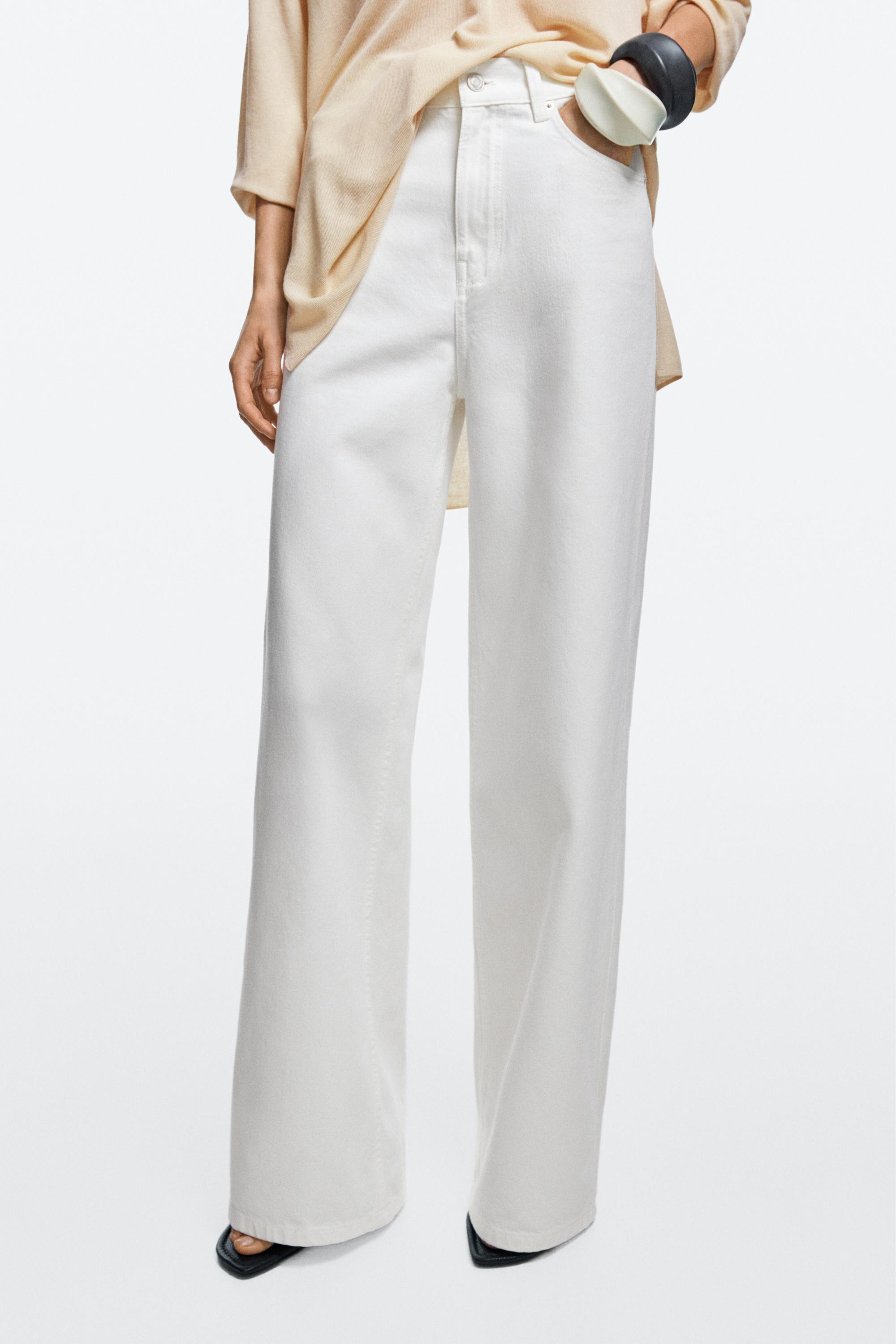 High-waist wide-leg jeans | Massimo Dutti UK