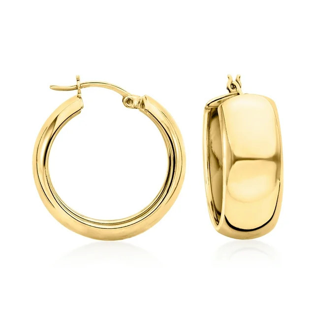 Ross-Simons 18kt Gold Over Sterling Wide Hoop Earrings, Women's, Adult | Walmart (US)