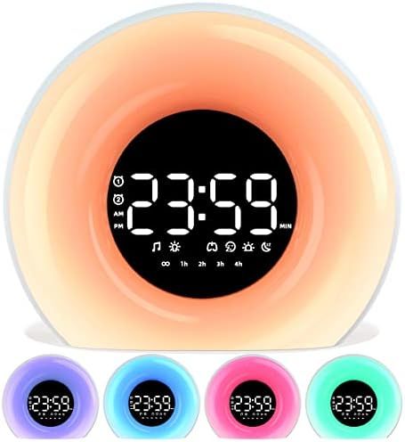 OrangeLight Wake Up Light Sunrise Alarm Clock with Sunrise Sunset Simulation 25 Nature Sleep Sounds  | Amazon (US)