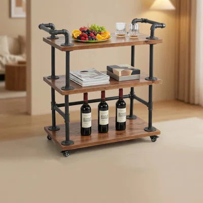 Bar Cart, Serving Cart For The Home, Side Table Display Cabinet Vegetable Racks For Kitchens Utility Cart Home Bar Cart Serving Trolleys Sideboard Kit | Wayfair North America