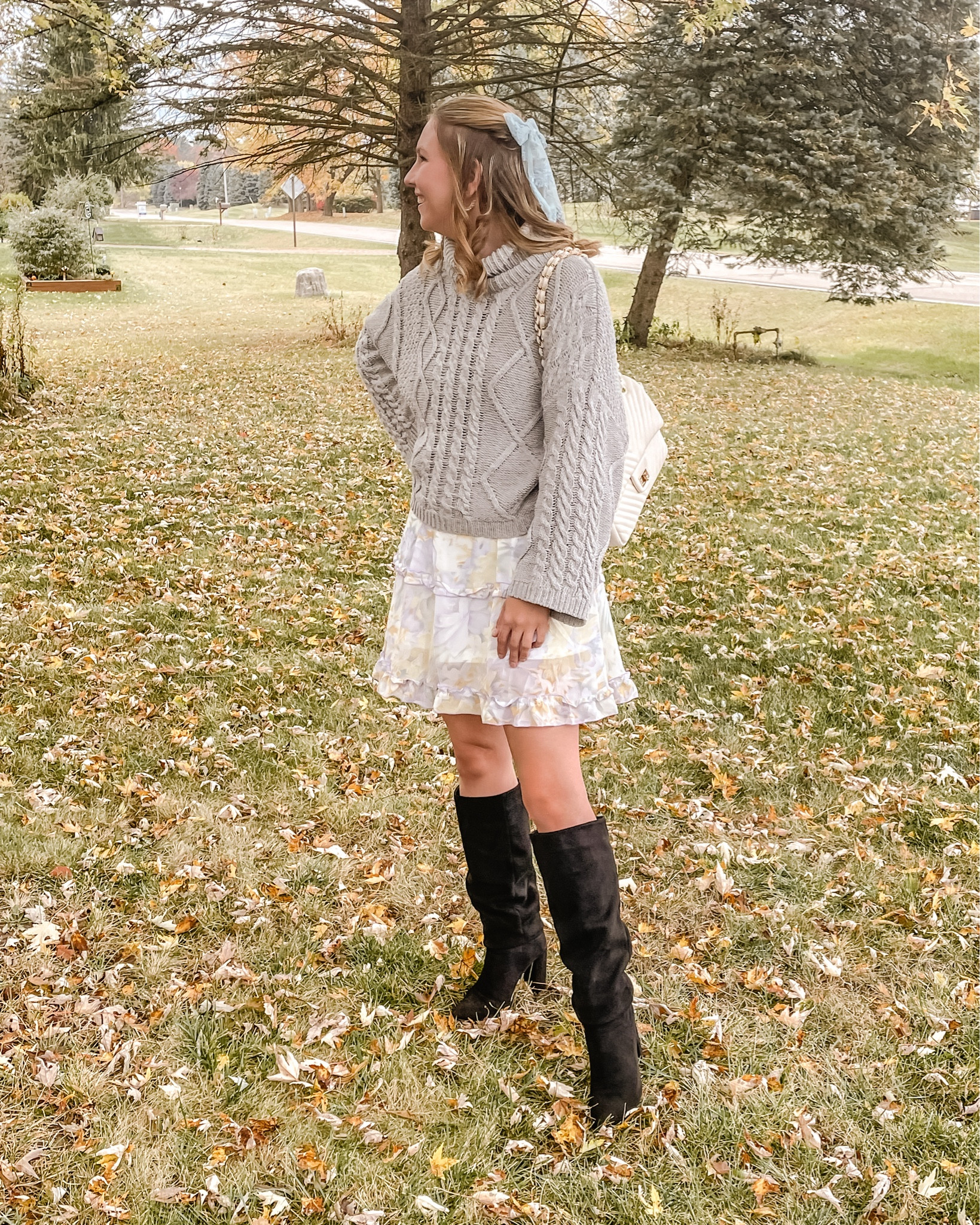 Rainy Day weather means it chunky sweaters and knee high boots. I’ve been loving the trend of wearing sweaters over dresses to make them wearable all season long. 

#LTKFindsUnder100
