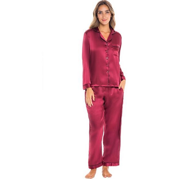 Alexander Del Rossa Women's Satin Button Down Pajama Set | Target