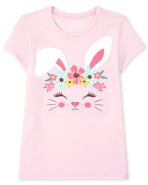 Girls Bunny Graphic Tee - shell | The Children's Place