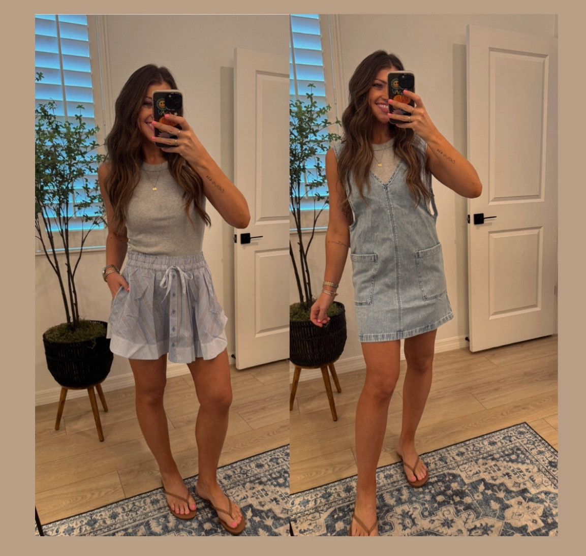 S skort / XS dress - size down!! 
This skort is just so precious!!! Love the built in shorts under. They’re so soft! Perfect for mom life 🩵 #AerieREAL #AeriePartner @aerie 

Spring break outfit
Summer 
Resort wear
Beach
Vacation
Florida 