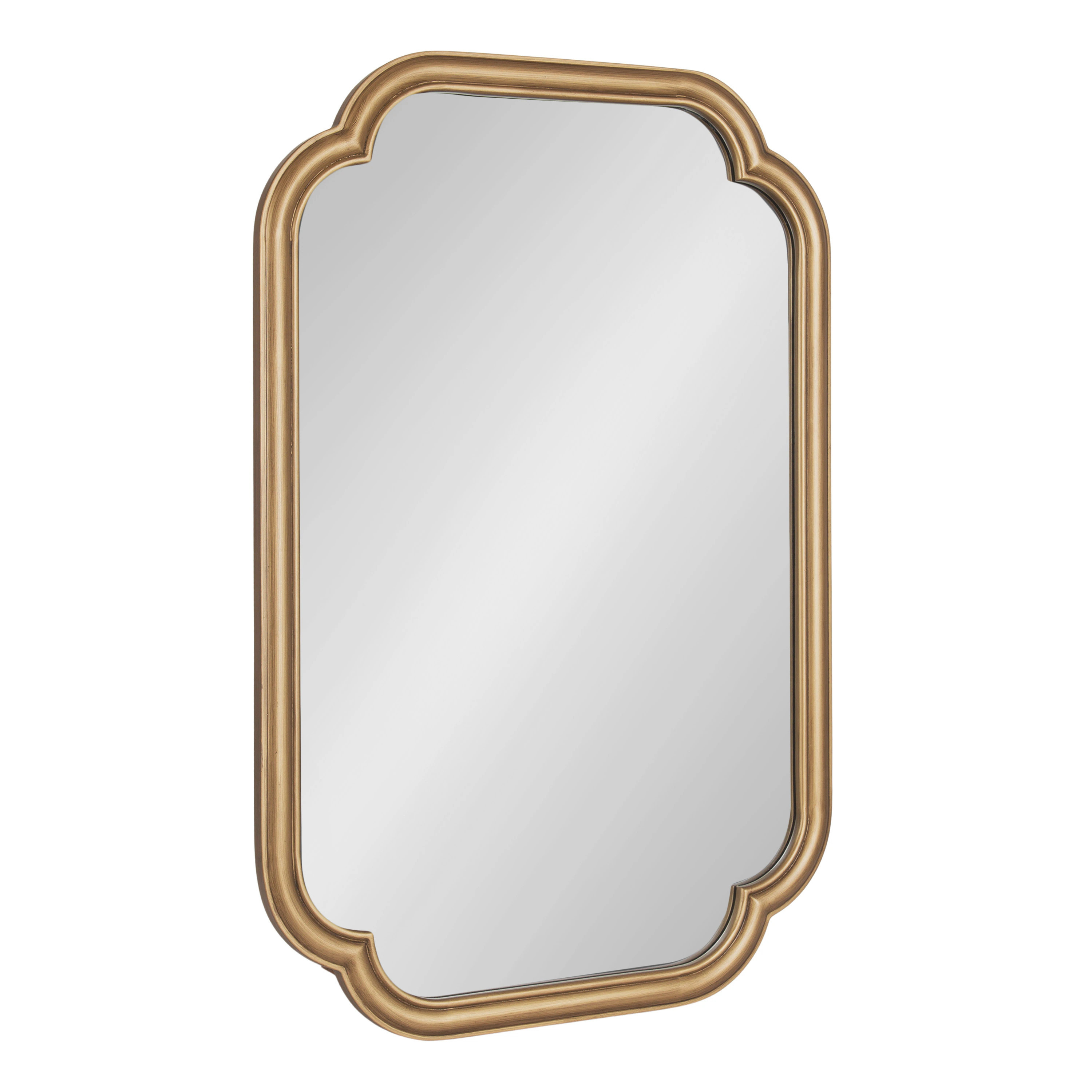 Kate and Laurel Glenby Scallop Wall Mirror in Gold | 230150 | Lowe's