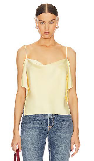 Luna Cowl Top in Pale Yellow | Revolve Clothing (Global)