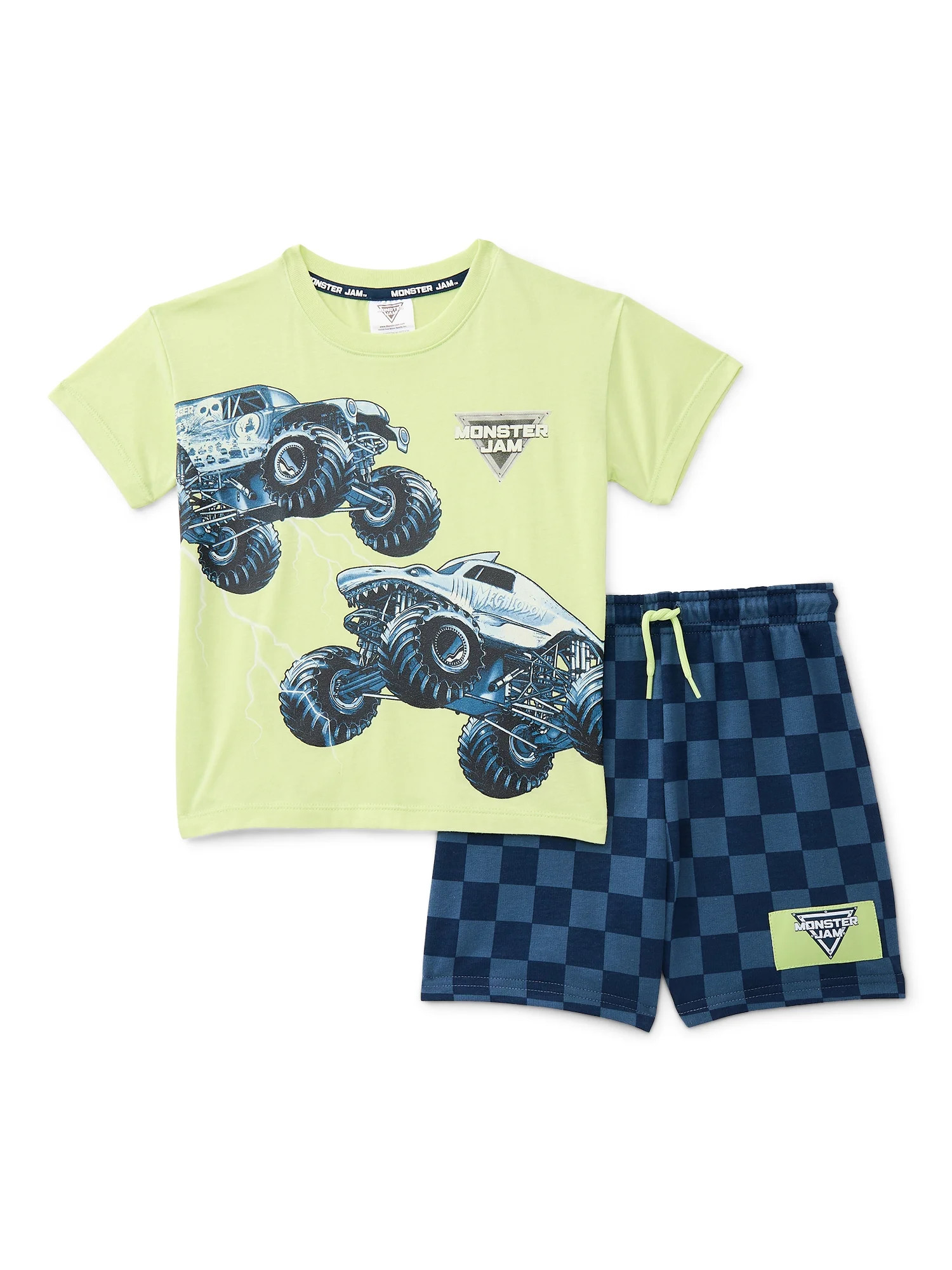 Monster Jam Toddler Boys' Short Sleeve Graphic Tee and Shorts Set, 2 Piece, Sizes 12M-5T | Walmart (US)