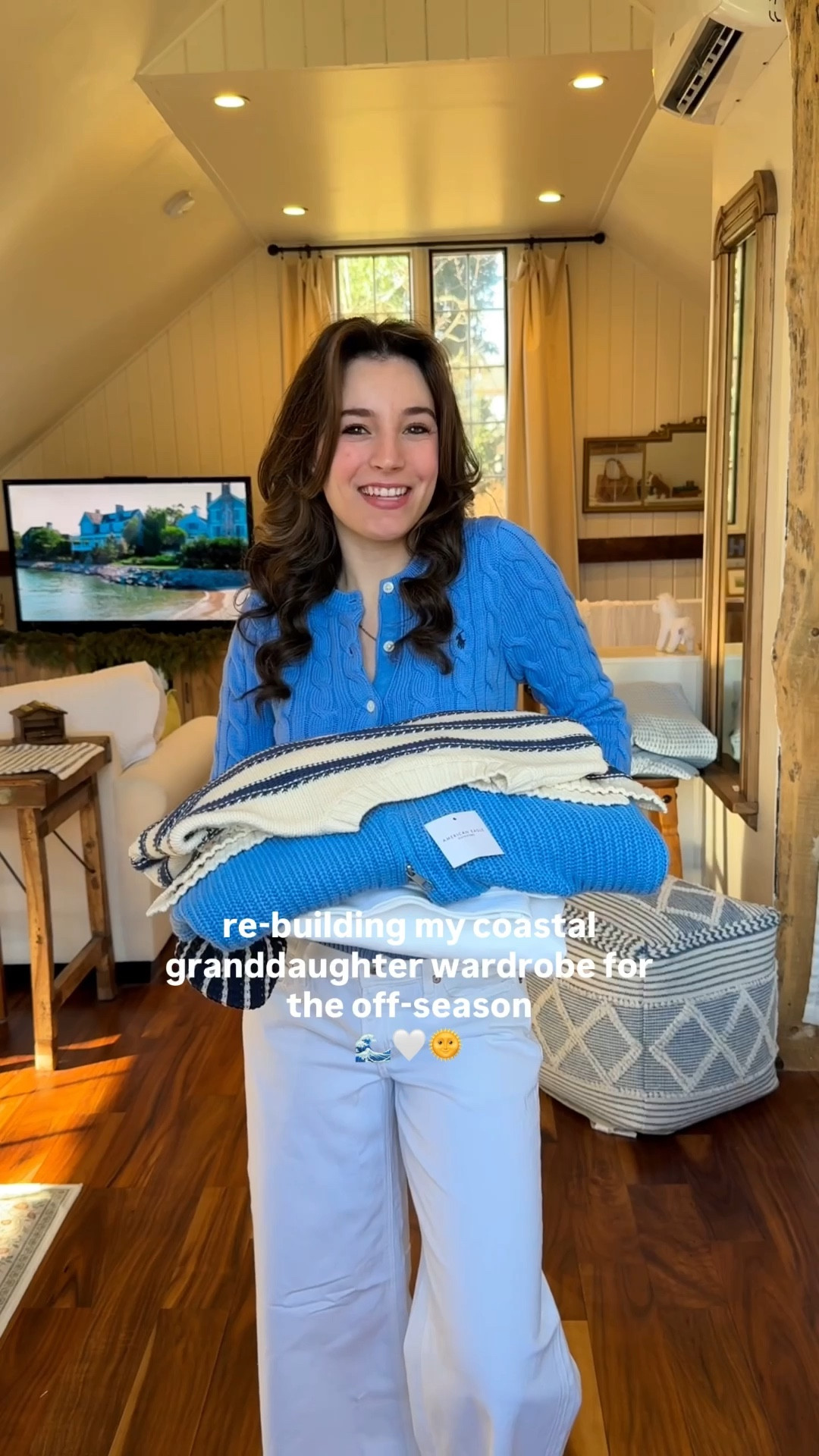 Rebuilding my coastal granddaughter, wardrobe for Winter with coastal blue and white sweaters! 🌊🤍🧵 

#LTKFindsUnder100 #LTKootd #LTKgrwm
