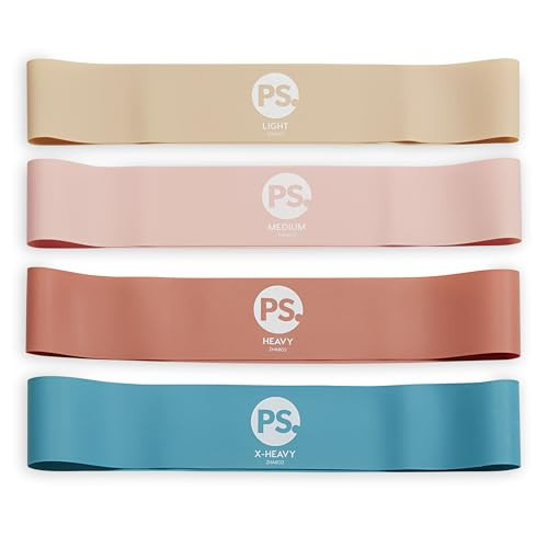 POPSUGAR Mini Loop Bands - Set of 4, 2" Wide Progressive Resistance Bands for Working Out, Exercise Bands for Men & Women for Warm-Up, Lower Body Workout & Strength Training, Latex Fitness Bands | Amazon (US)