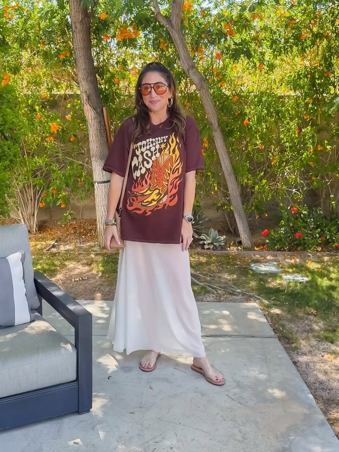 What I wore to brunch and walking around downtown Palm Springs. This mesh skirt has shorts attached to it underneath so no worries about showing your booty 😉 Also, the long tee covers them so it doesn’t look ridiculous either!

#LTKgrwm #LTKootd #LTKSeasonal