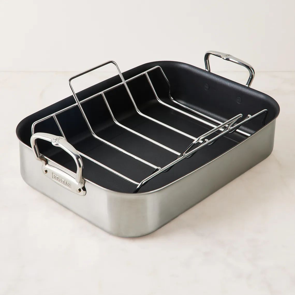Hestan Provisions Nonstick Stainless-Steel Roaster With Rack | Food52