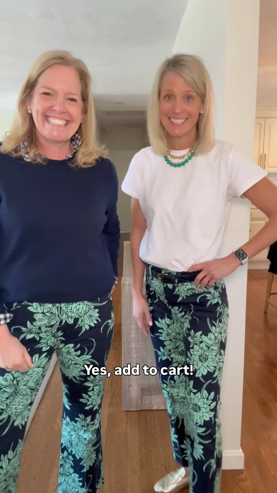 Immediate add to cart!  Fun & flattering…yes, please!  This denim will look great on anyone.  With the bold print, it brings the fun into warmer weather!

We both are wearing our smaller sizes (Allison 25 & Kara 27)

#LTKootd #LTKOver40 #LTKSeasonal