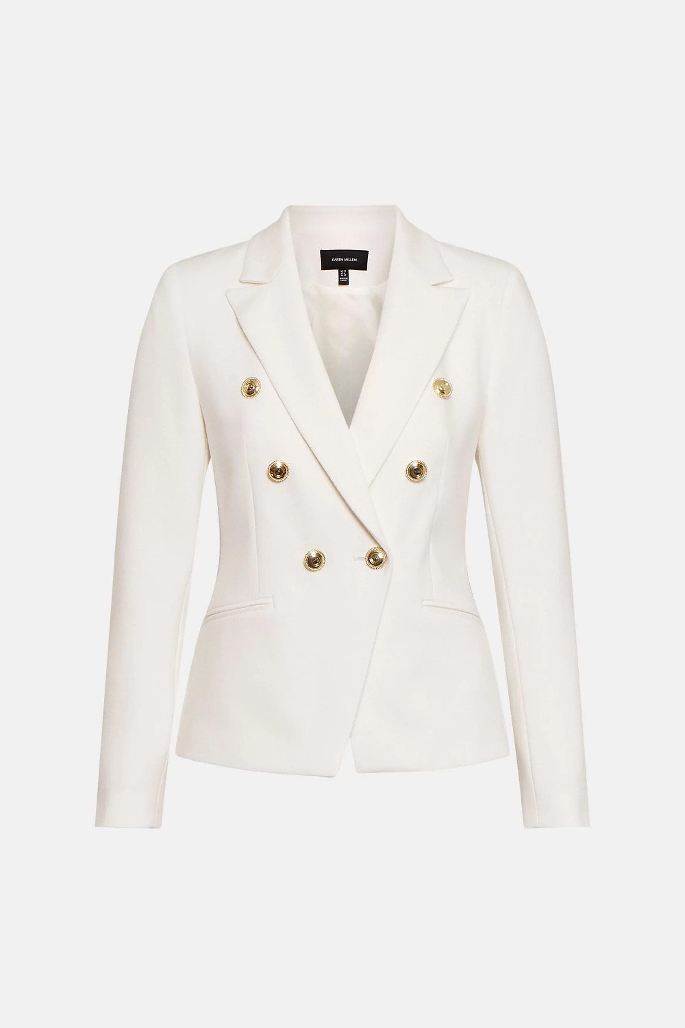 Tailored Button Military Blazer | Karen Millen UK & IE