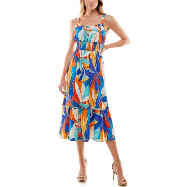 June & Hudson Women's Juniors Geo Maxi Dress | Walmart (US)