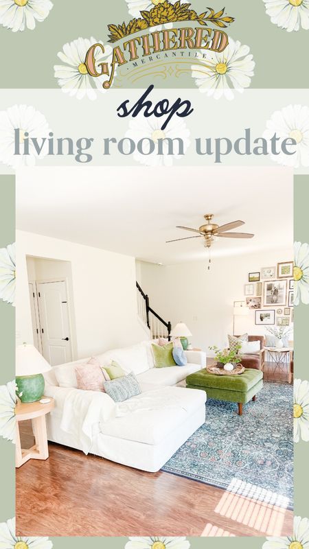 This living room update gives all the summer refresh feels! Shop the space below 🩵💚

Living room update at home home goods finds lighting side tables curtains Lowe’s wayfair console 