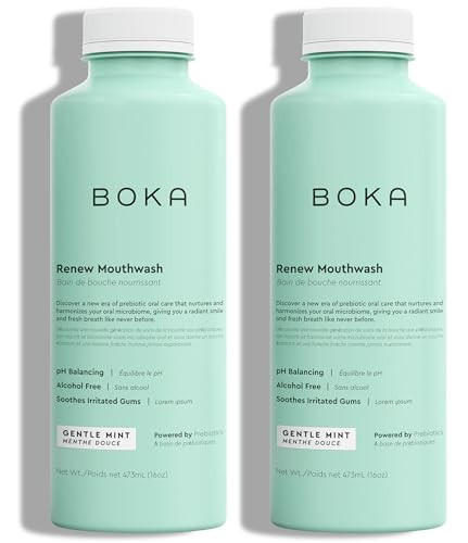 Boka Renew Mouth Wash for Adults - Mouthwash Alcohol Free, Mouth Rinse Fluoride Free Mouthwash, Freshens Breath, Oral Rinse Mouthwash No Alcohol, Mouth Wash for Gums, Mouthwash Gum Health, 2pack | Amazon (US)