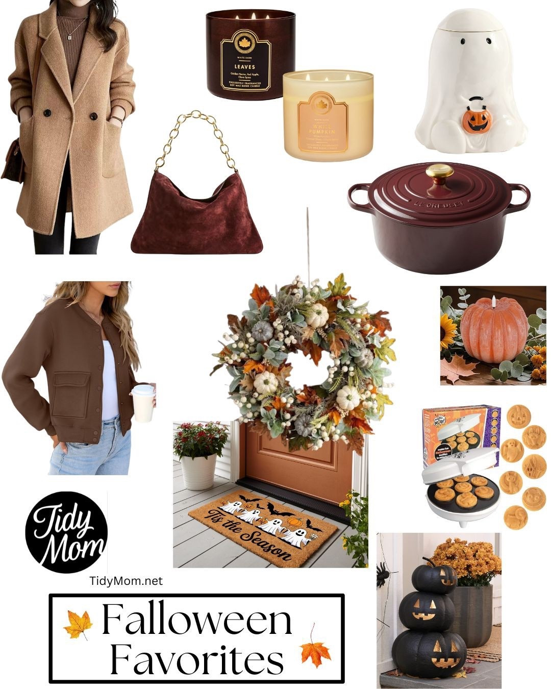 Falloween favorites are here… from cozy to spooky, they’re too good to miss! 🎃🍁
Wool blend fall jacket, fall wreath, ghost, doormat, jack-o’-lanterns for the porch, suede bag ghost treat jar fall candles, Le Creuset stock pot
Bomber jacket that feels like a sweatshirt

#LTKHome #LTKSeasonal #LTKFindsUnder50