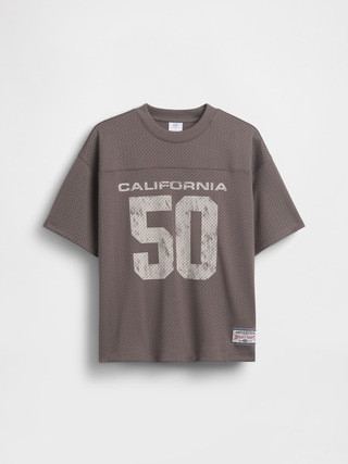 Kids Mesh Oversized Graphic Jersey T-Shirt | Gap (US)