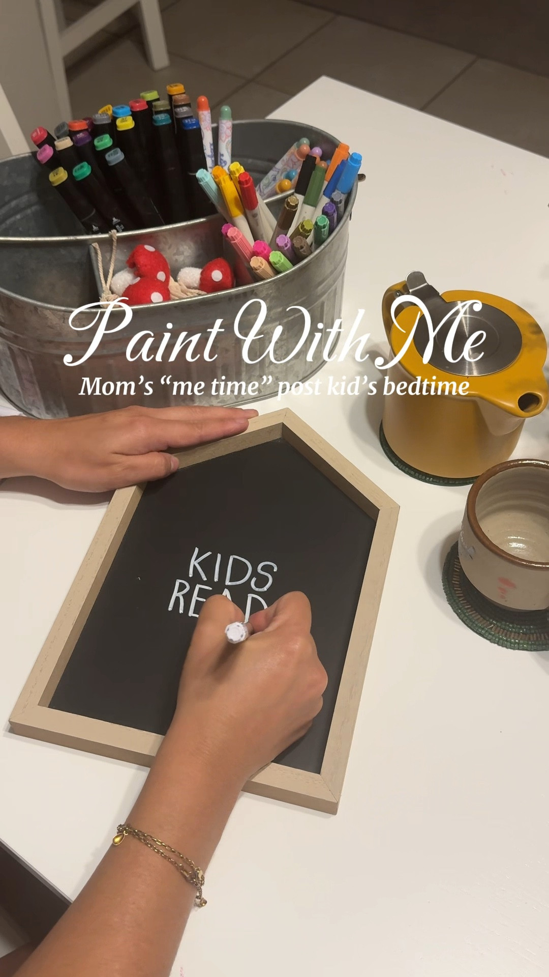 What I do after my kids go to bed 🎨  Painting is so relaxing before bedtime & I can’t wait to hang this up in their homeschool room🥰📕🐛 #diymom #whimsicalart #momlife #paintwithme 

#LTKKids #LTKdayinmylife #LTKmomlife