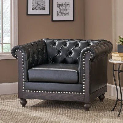 Giovany 39" Wide Tufted Chesterfield Chair | Wayfair North America