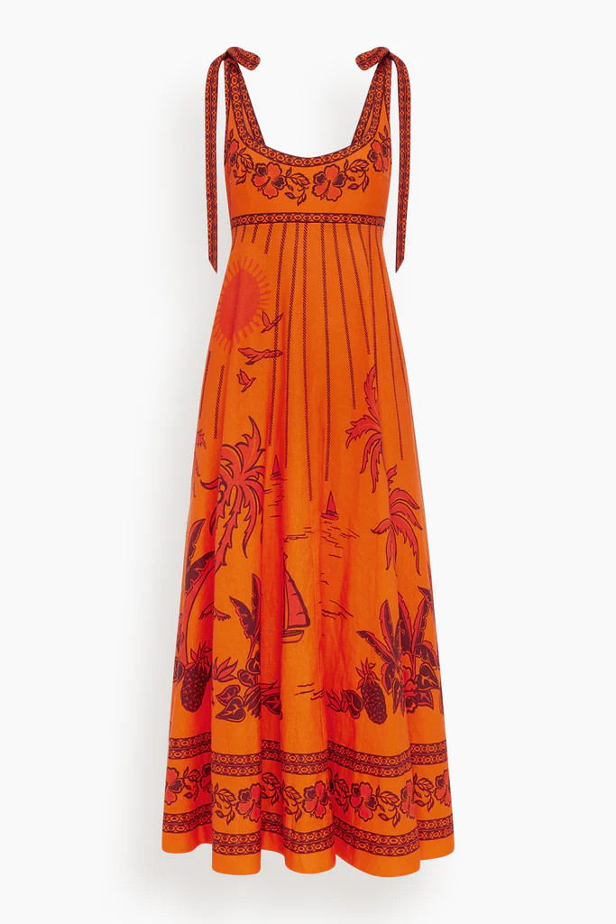 Boathouse Ballet Sundress in Orange | Hampden Clothing
