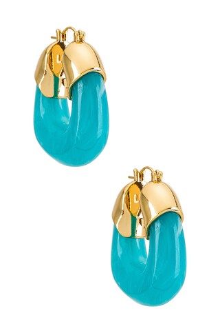 Lizzie Fortunato Organic Hoops in Blue from Revolve.com | Revolve Clothing (Global)