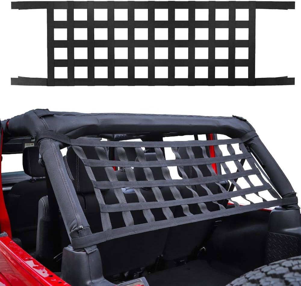 Savadicar Mesh Cargo Net Roof Top Netting Hammock for 1987-2023 Jeep Wrangler YJ TJ JK JL & Gladi... | Amazon (US)