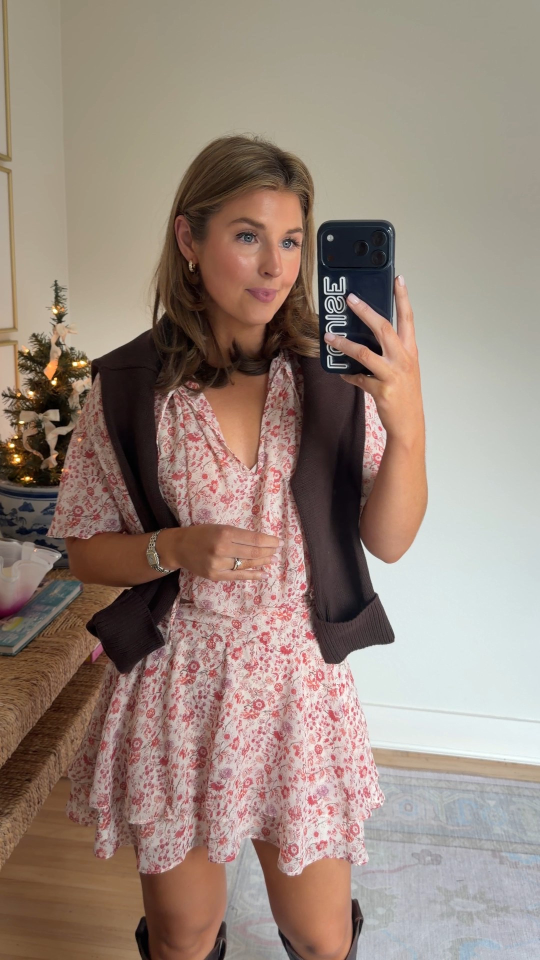 OOTD today! Wearing a S in dress and XS in cardigan 